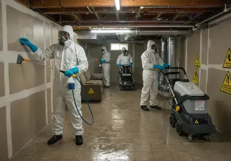 Basement Moisture Removal and Structural Drying process in Frenchburg, KY